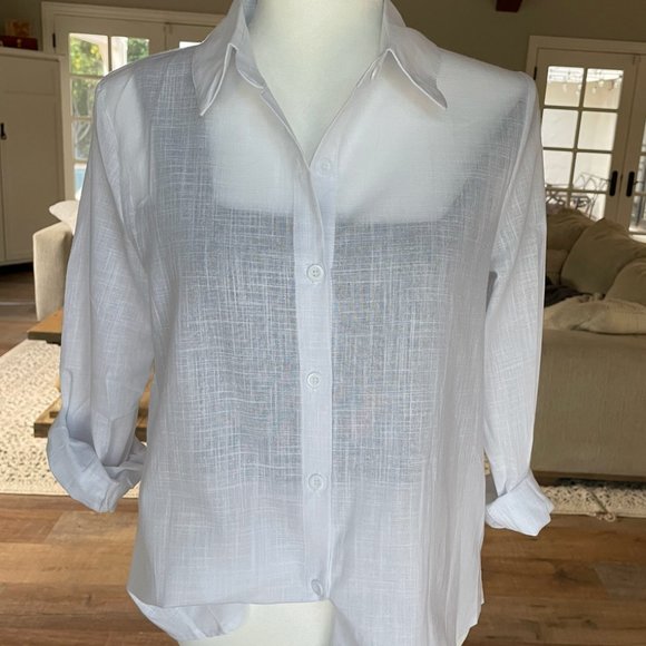 New Women's Button Down Shirt - Long Sleeve - Size Small - Picture 7 of 9
